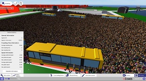 Interactive simulation of 100 000 agents in 3D