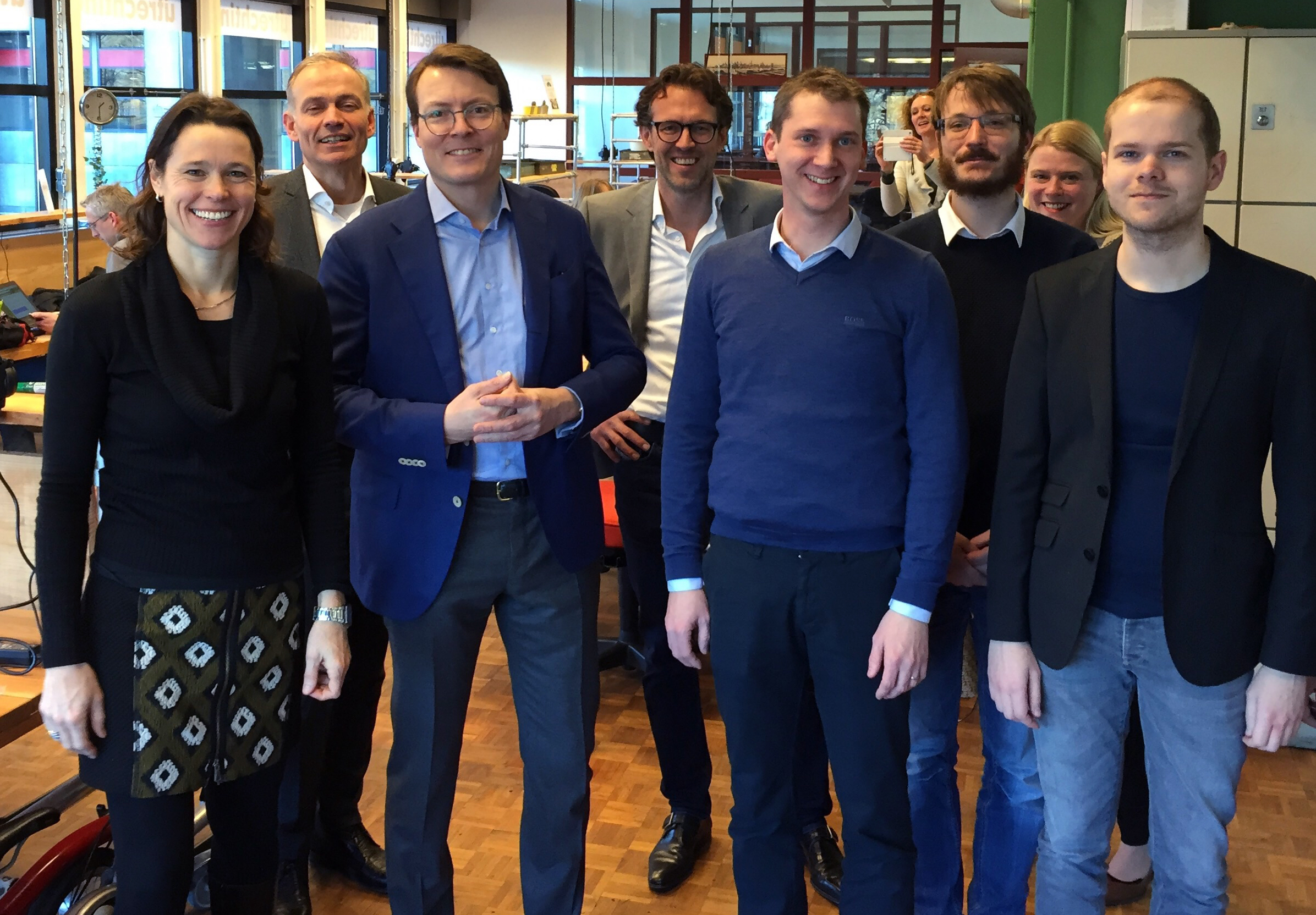 Our startup, uCrowds, meets prince Constantijn at incubator UtrechtInc.
