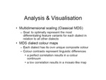 Analysis & Visualisation