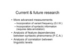 Current & future research