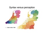 Syntax versus perception